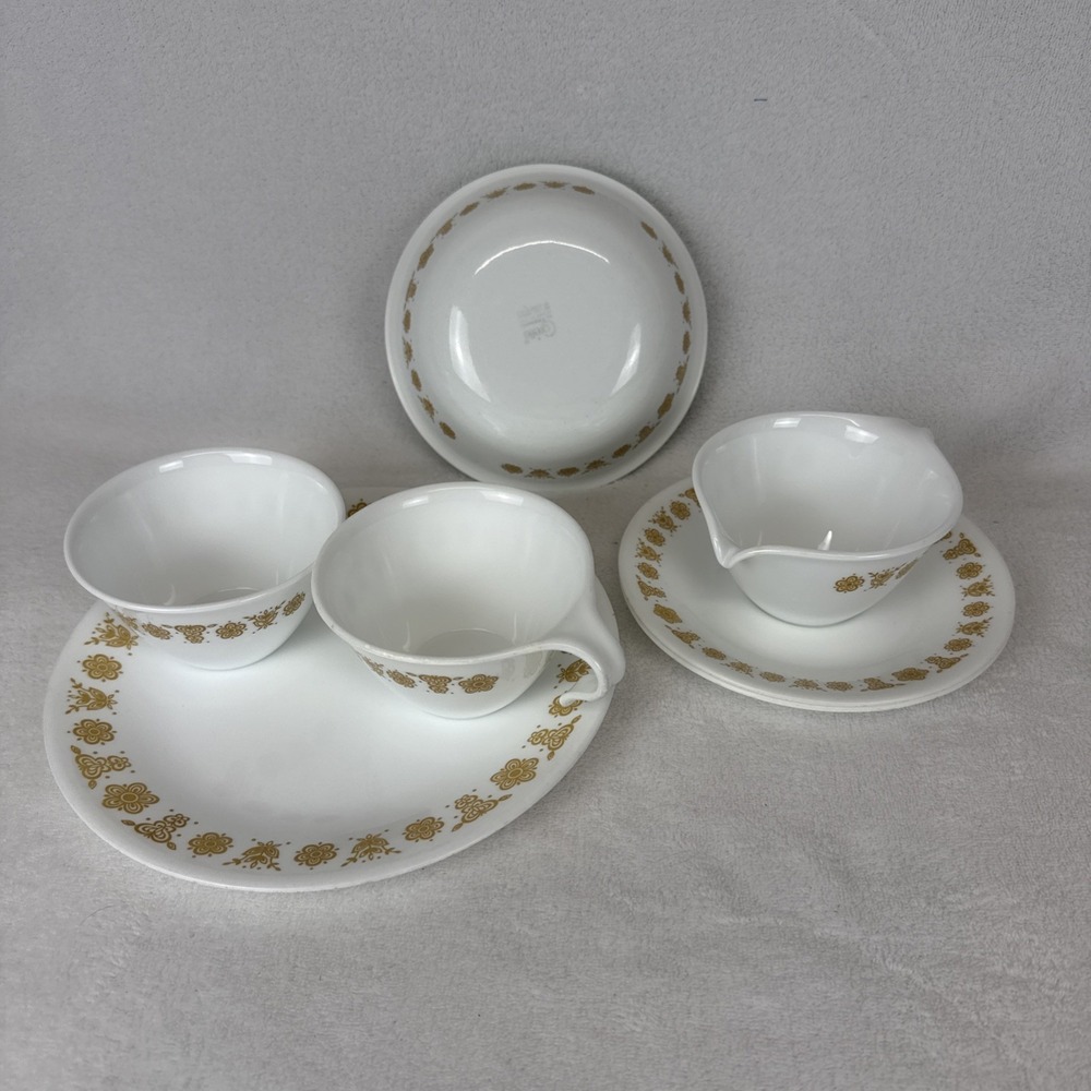 Corelle Butterfly Gold 9 Piece Miscellaneous Lot Replacement Pieces Vintage
